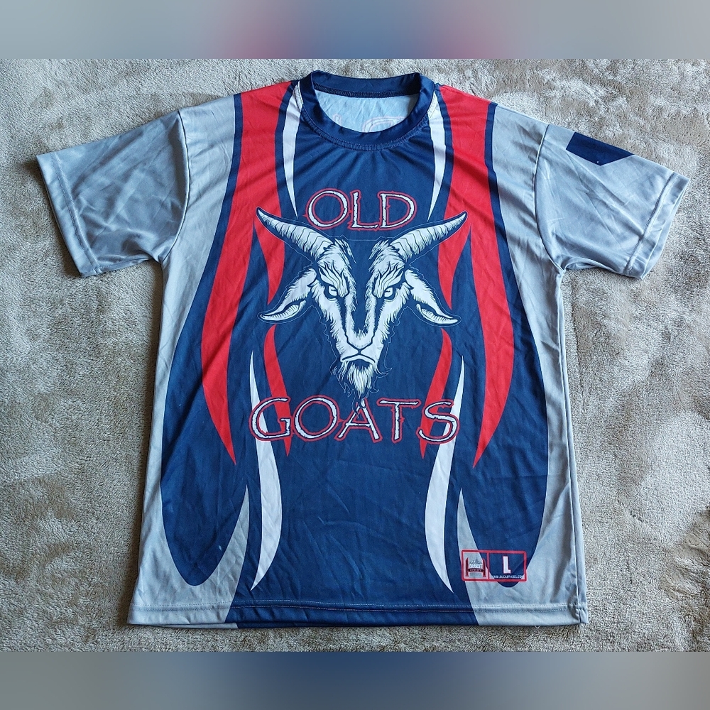 Old Goats Men's AOP Colorblock Graphic Activwear T Shirt | L
